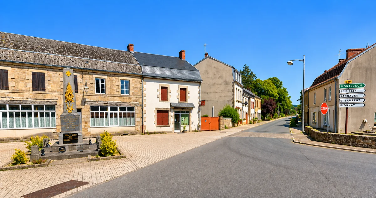 Vue d'Ajain (23380) – secteur d'intervention de HMC Diagnostic en Creuse