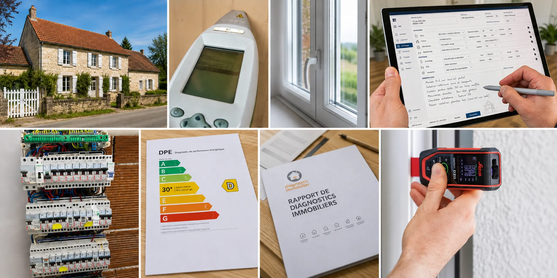 Diagnostic immobilier d'une maison à Boussac en Creuse : DPE, électricité et mesures techniques